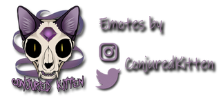 Conjured Kitten, emote and icon designs